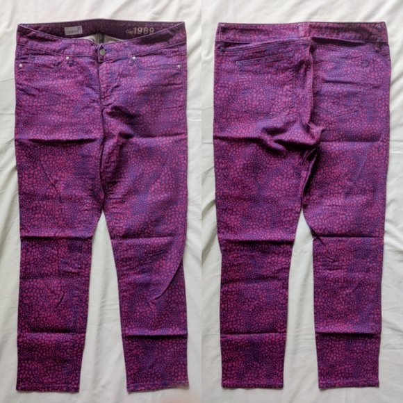 GAP 1969 Always Skinny Animal Print Ankle 30 - Picture 3 of 8